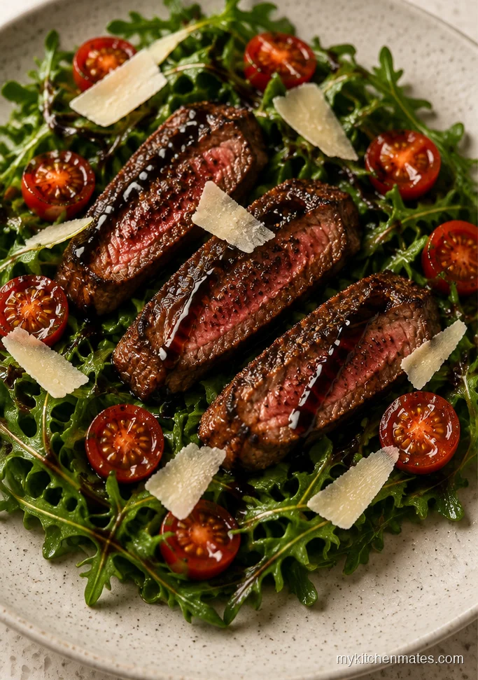 Sizzling Steak and Arugula Warm Salad