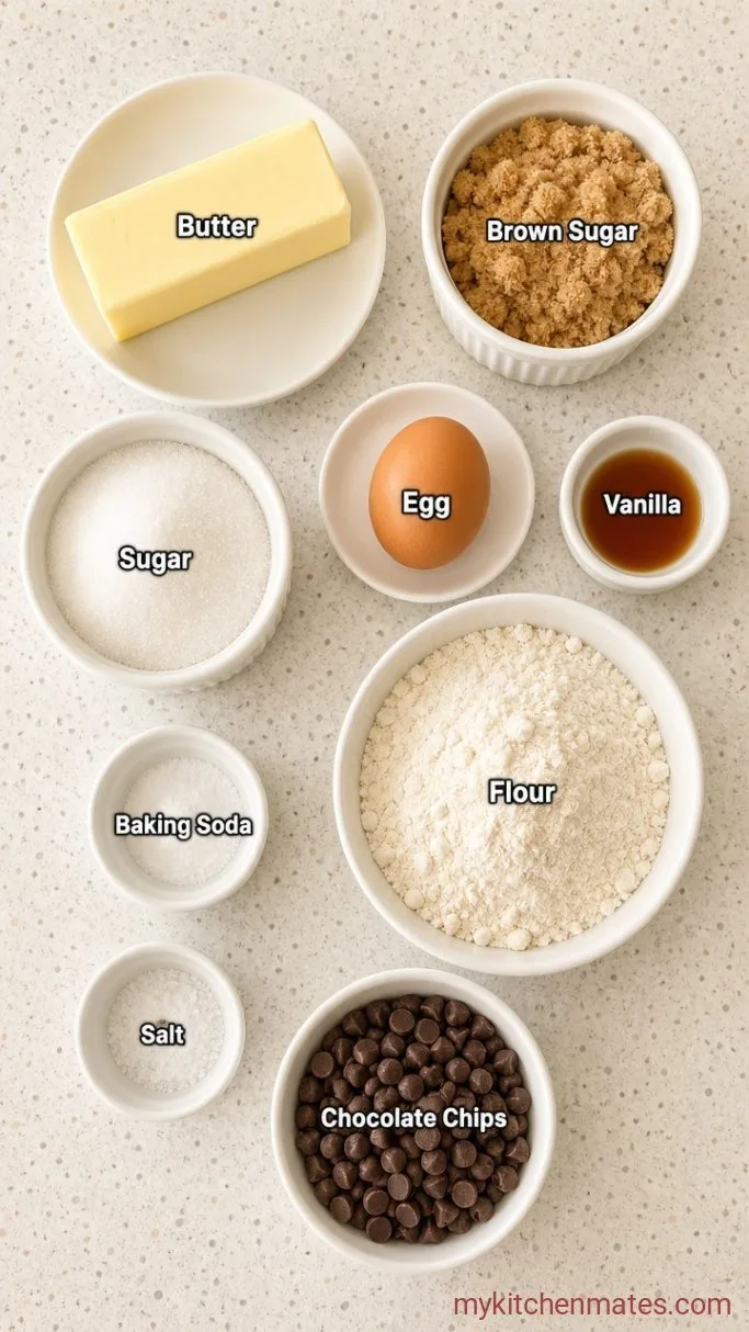 Giant Gooey Cast Iron Skillet Cookie Ingredients