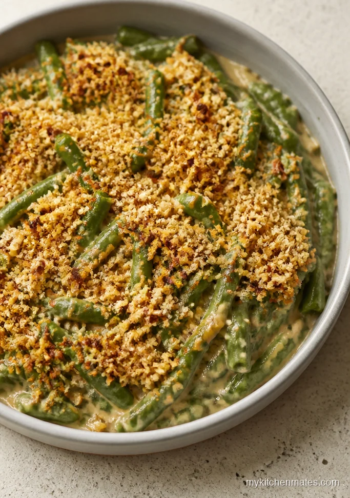 12 Green Bean Casserole Recipes for Busy Holiday Cooks Skillet Green Bean Casserole with Garlic Breadcrumbs