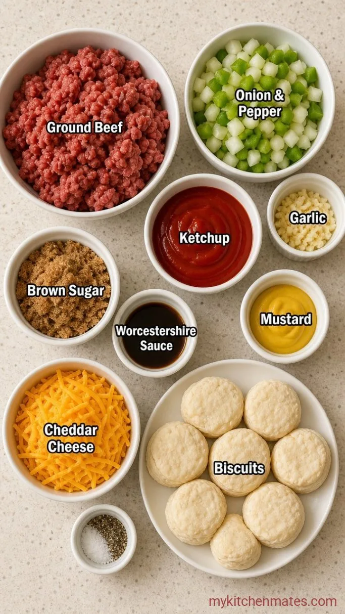 30-Minute One-Pan Sloppy Joe Casserole Ingredients