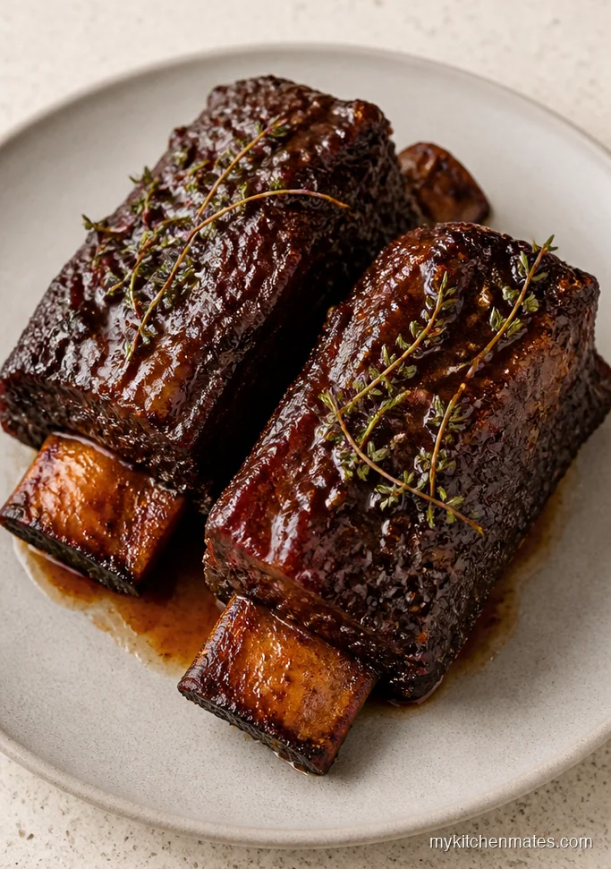 Slow Braised Beef Ribs with Apple Butter