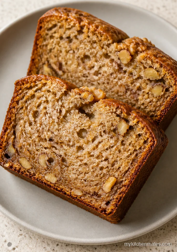 Slow Cooker Banana Bread with Walnuts