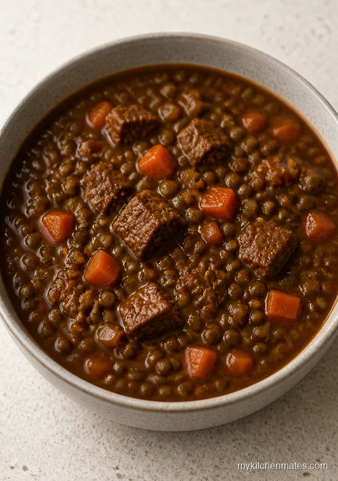 Slow Cooker Beef and Lentil Soup
