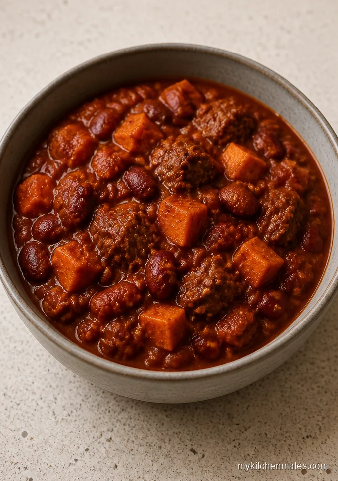 Slow Cooker Beef and Sweet Potato Chili