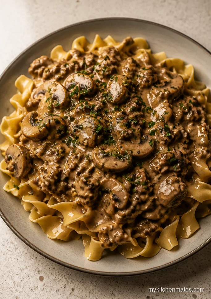 Slow Cooker Beef Stroganoff