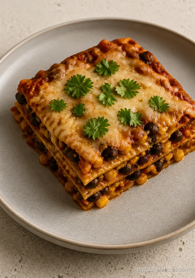Slow Cooker Black Bean Enchilada Casserole