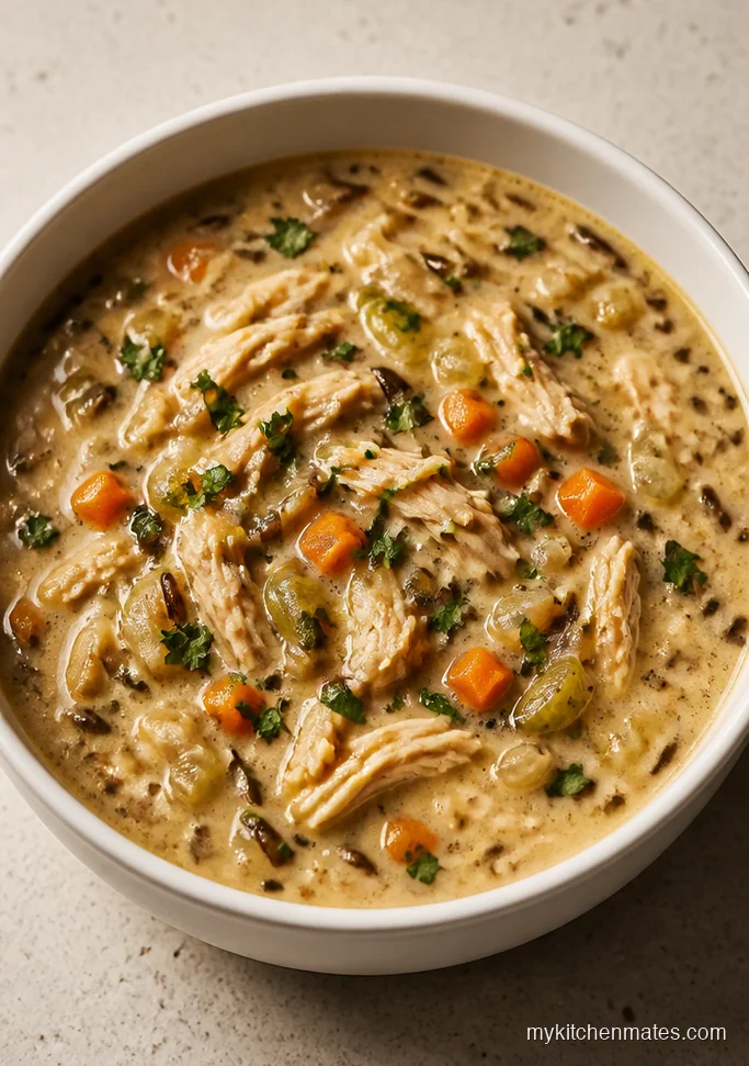 Slow Cooker Chicken Breast and Wild Rice Soup