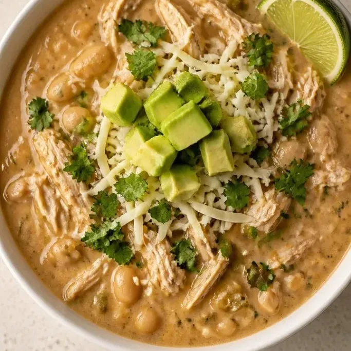 Creamy Slow Cooker Chicken Chili slow cooker chicken chili