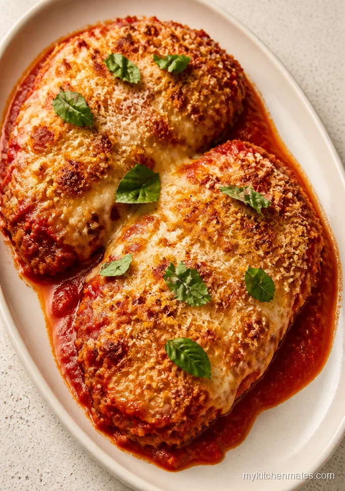 Slow Cooker Chicken Parmesan Bake