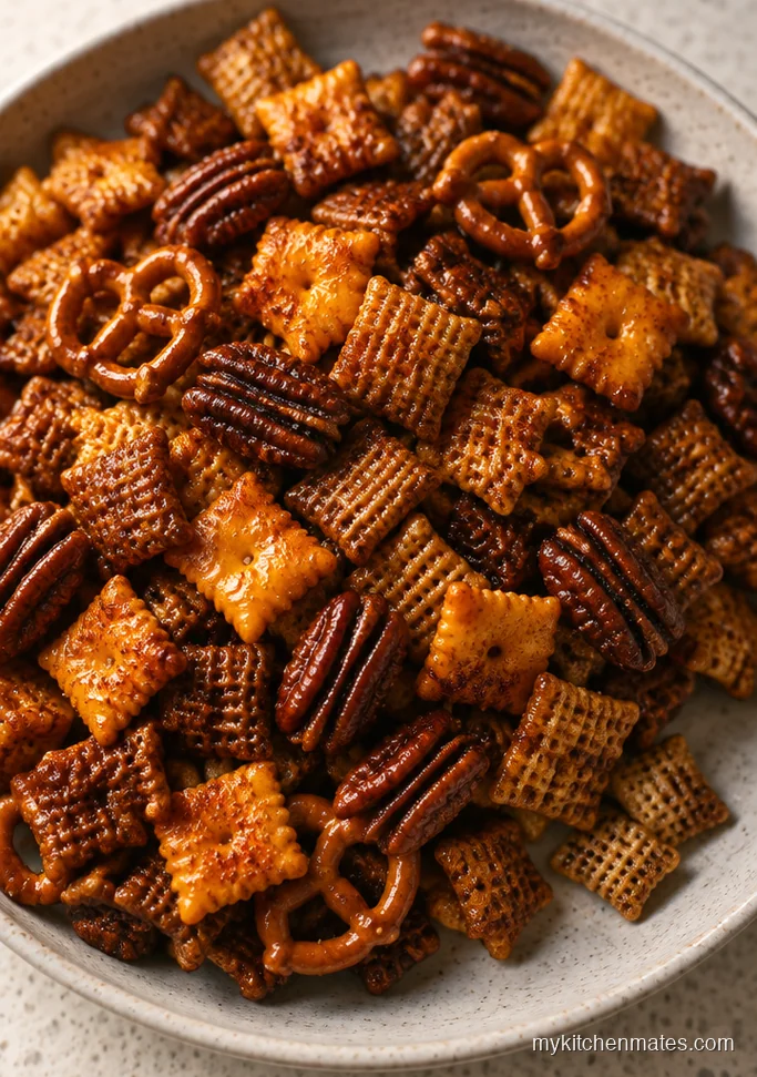 Slow Cooker Christmas Chex Mix