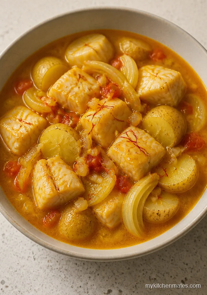 Slow Cooker Cod and Potato Stew with Saffron