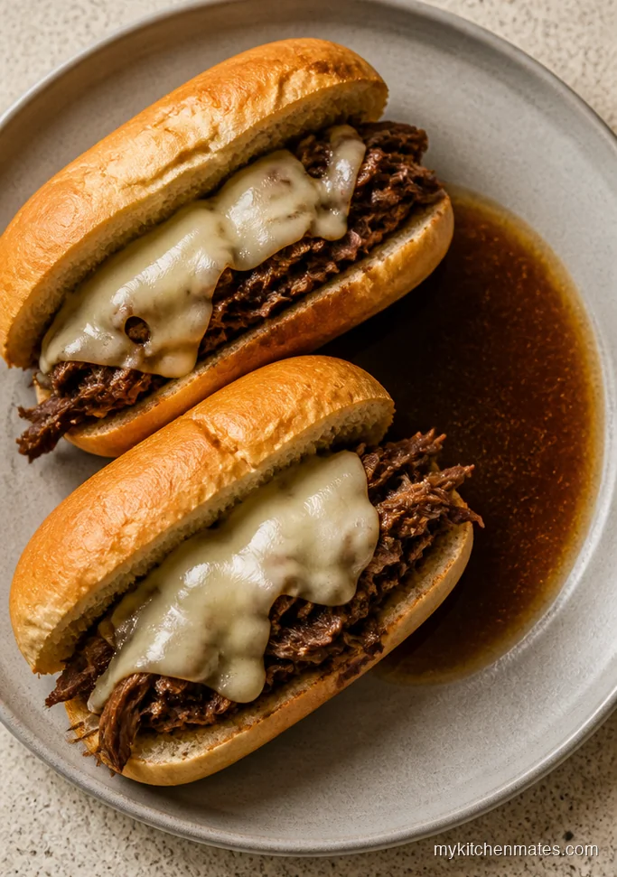 Slow Cooker French Dip Sandwiches