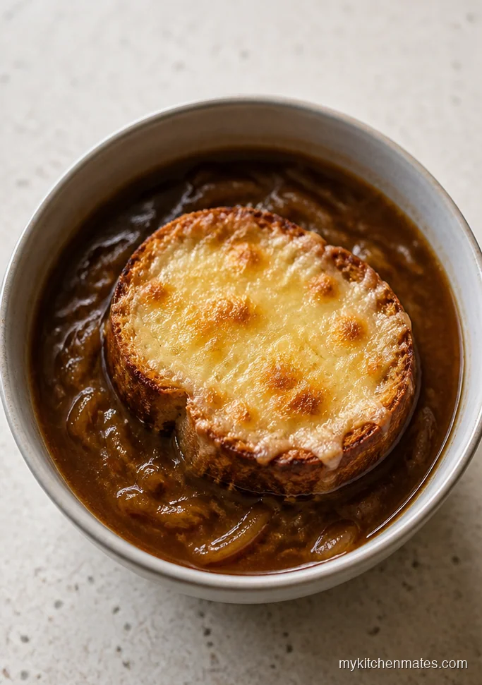 Slow Cooker French Onion Soup with Gruyere Toast