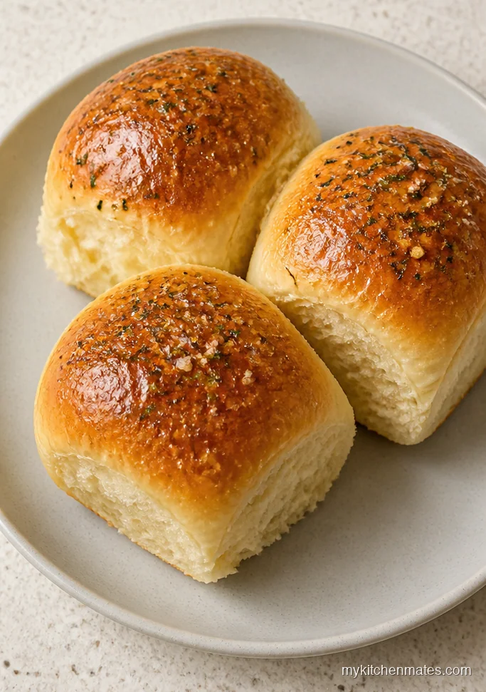Slow Cooker Garlic Herb Dinner Rolls