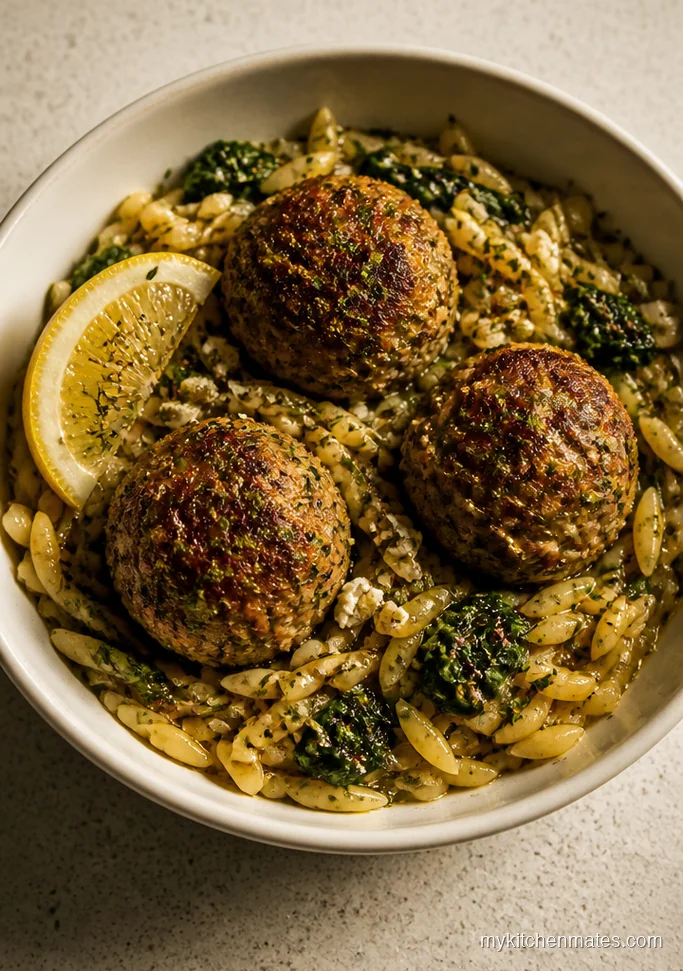 Slow Cooker Greek Lemon Herb Meatballs