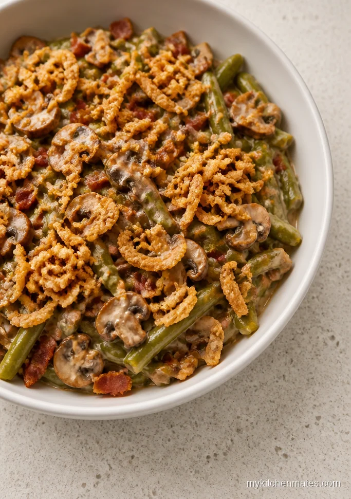 12 Green Bean Casserole Recipes for Busy Holiday Cooks Slow Cooker Green Bean Casserole with Turkey Bacon