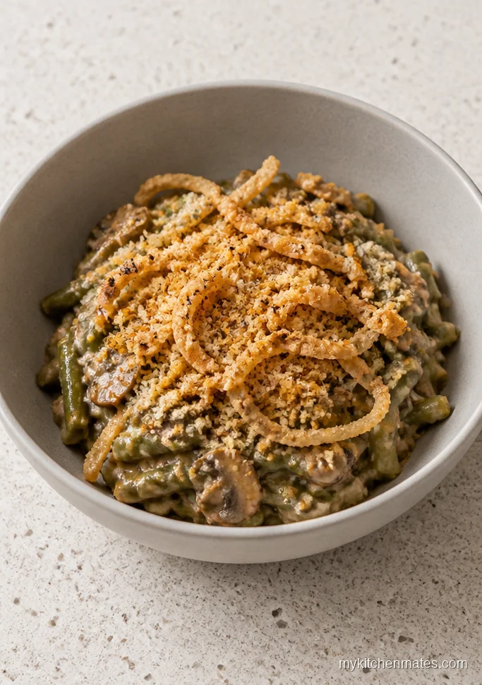 Slow Cooker Green Bean Mushroom Casserole