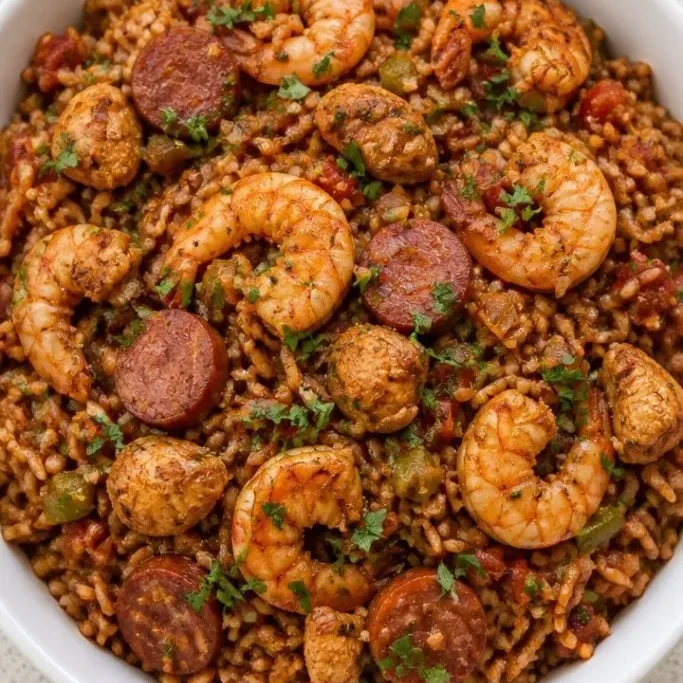 Set-and-Forget Slow Cooker Jambalaya slow cooker jambalaya