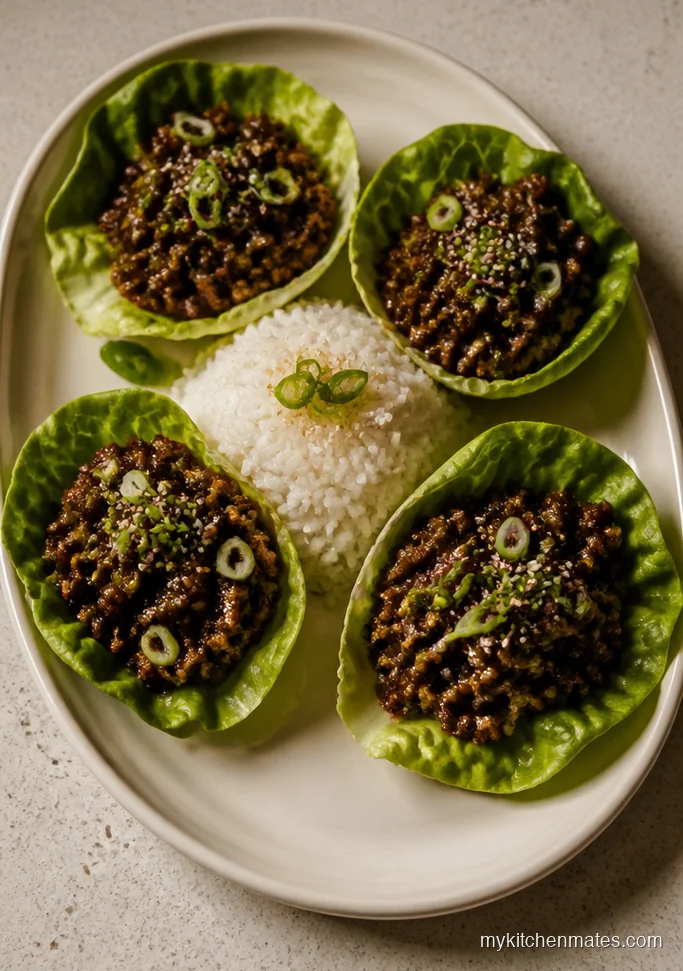 Slow Cooker Korean Beef Lettuce Wraps
