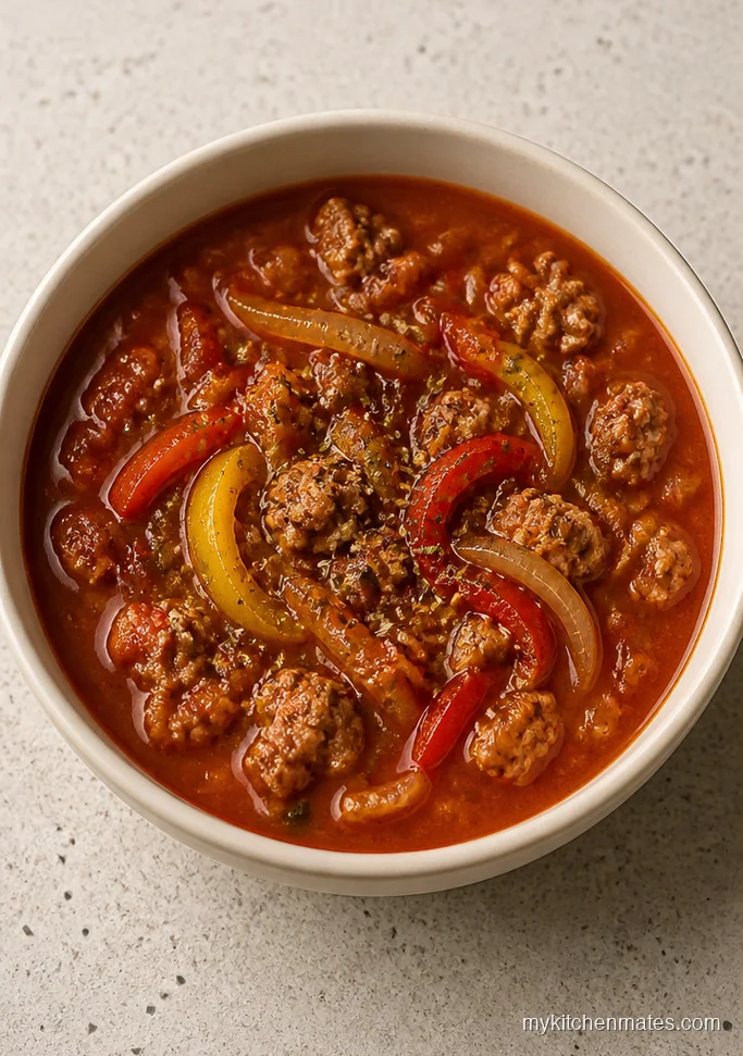 Slow Cooker Sausage and Pepper Soup