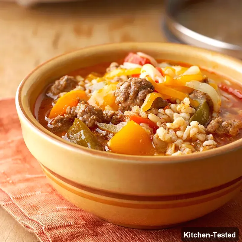 Slow-Cooker Stuffed Pepper Soup slow cooker stuffed pepper soup