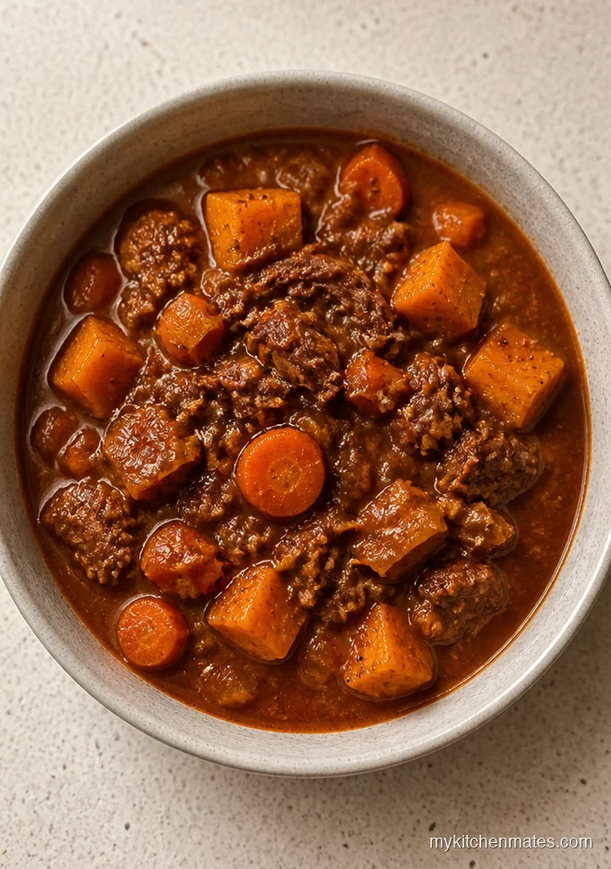 Slow Cooker Sweet Potato Beef Stew