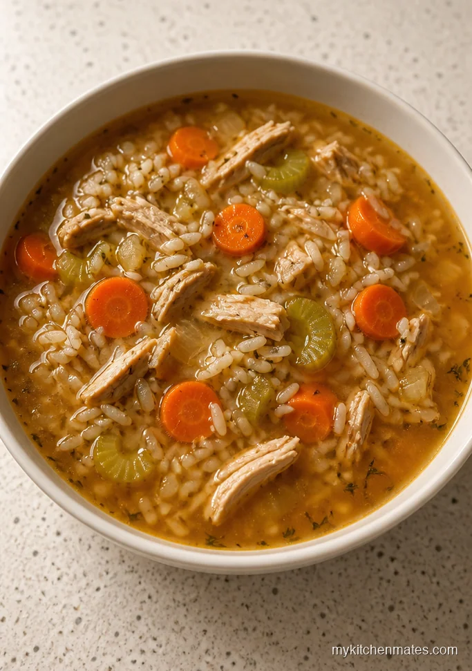 Slow Cooker Turkey Rice Soup