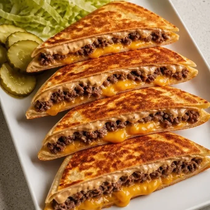 Crispy Smash Burger Quesadilla (One Pan, 15 Minutes) Smash Burger Quesadilla