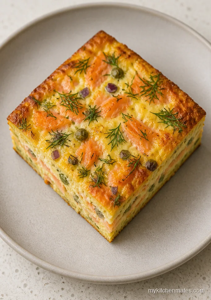 Smoked Salmon Dill Keto Breakfast Casserole