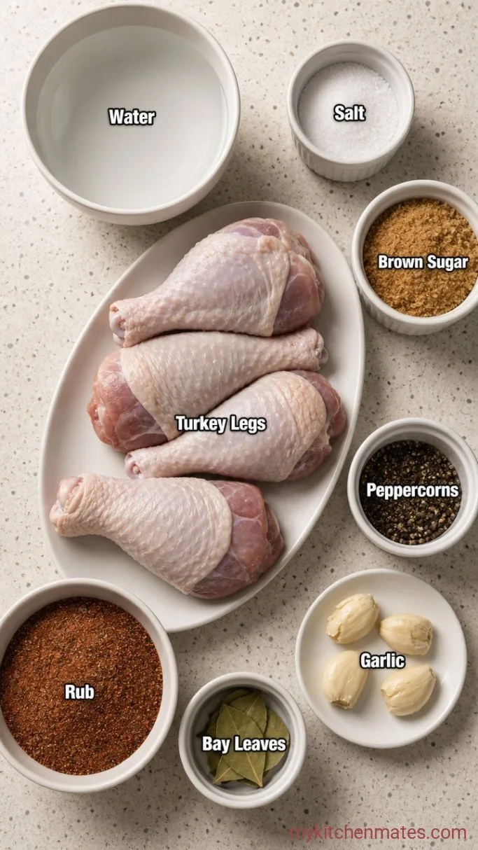 Smoked Turkey Legs (Brined and Smoked Low and Slow) Ingredients
