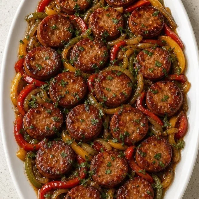 Quick Smoked Turkey Sausage and Pepper Skillet Smoked Turkey Sausage