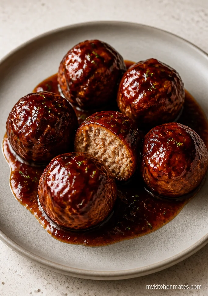 13 Crockpot Meatball Appetizer Recipes for Game Day and Potlucks Smoky BBQ Peach Meatballs
