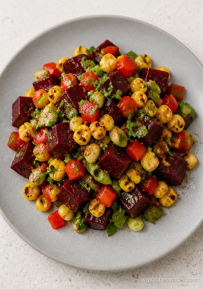 Smoky Beet and Grilled Corn Salad