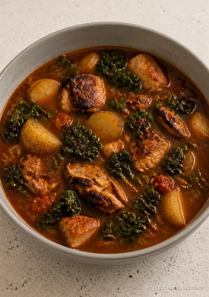 Smoky Broiled Chicken Thigh Soup