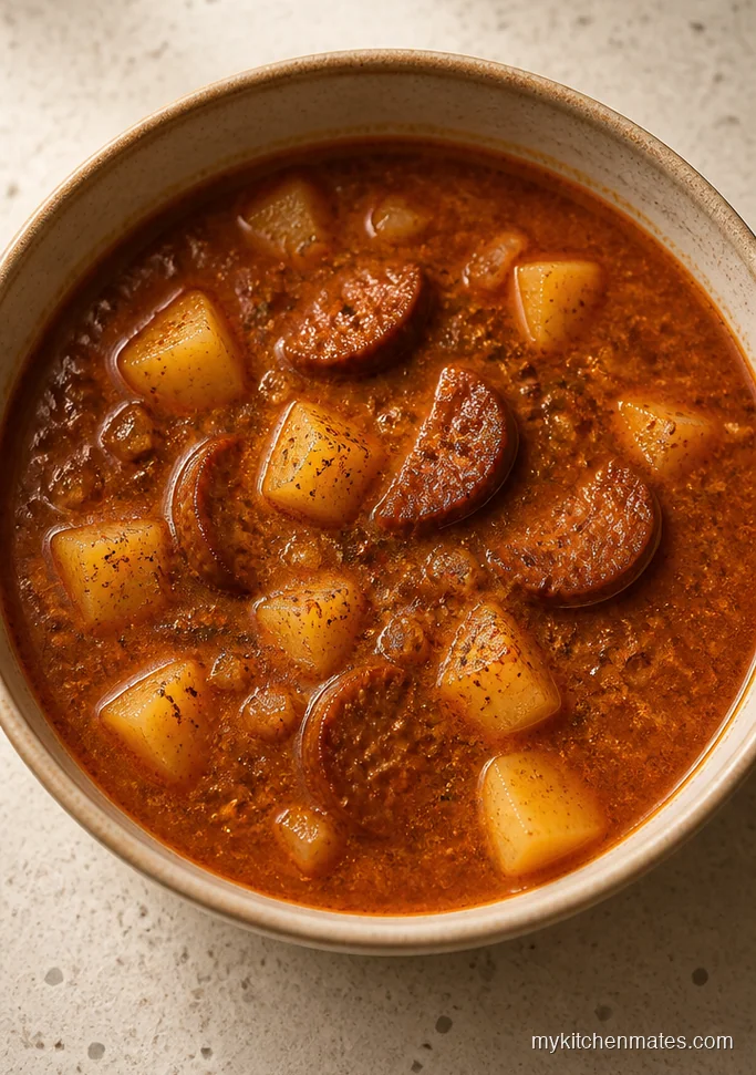 11 Crockpot Potato Soup Recipes for the Creamiest Weeknight Bowls Smoky Paprika Potato Soup with Beef Sausage