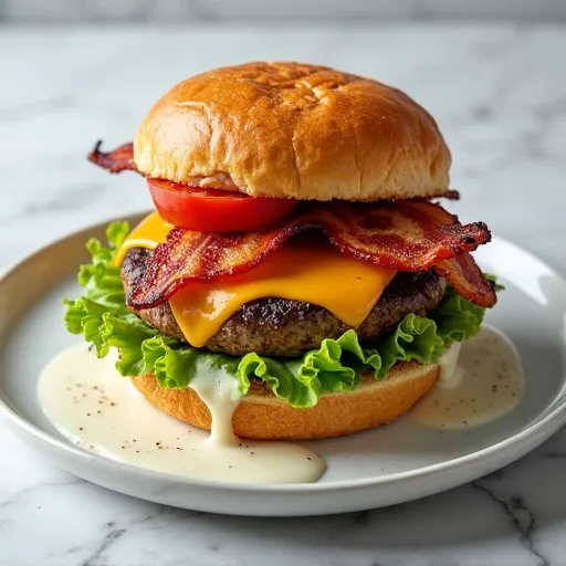 Smoky Ranch & Bacon-Stuffed Burger