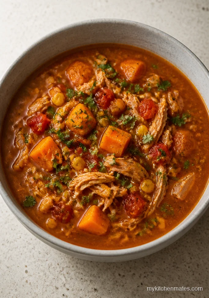 Smoky Sweet Potato Turkey Soup