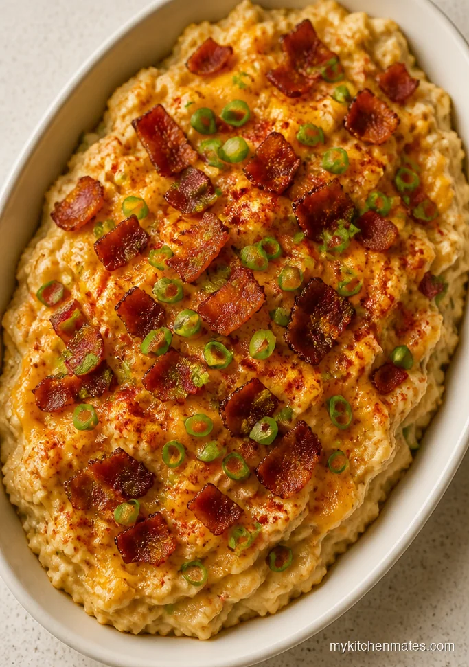 Smoky Turkey Bacon Mashed Potato Casserole