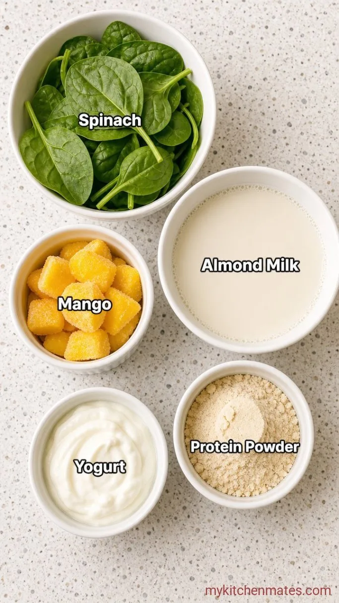 5-Ingredient Green Smoothie for Belly Fat Loss Ingredients