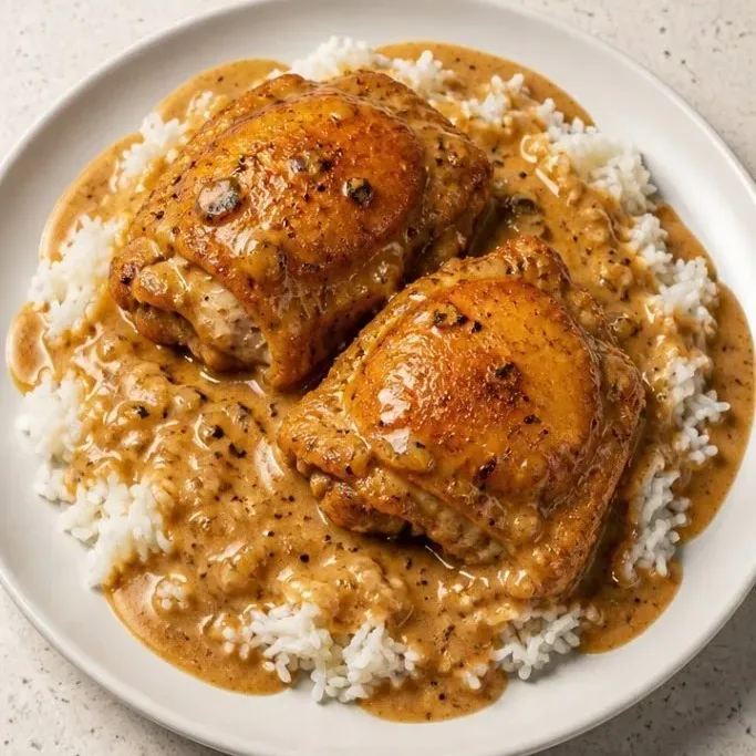Smothered Chicken and Rice (One Skillet, No Canned Soup) Smothered Chicken And Rice