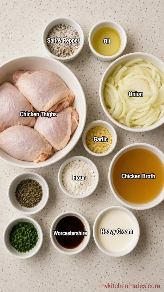 30-Minute Smothered Chicken with Creamy Gravy Ingredients