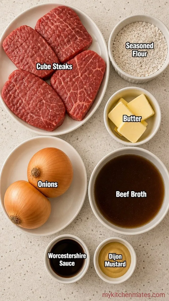 Smothered Steak in Onion Gravy Ingredients