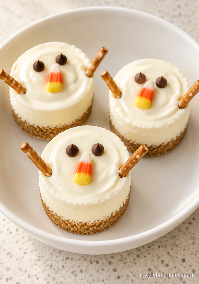 Snowman Cheesecake Cups