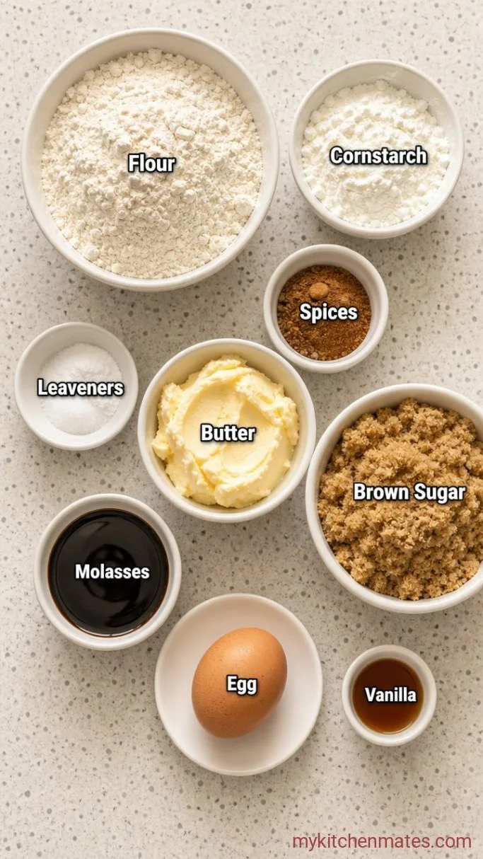 Soft Gingerbread Cookies That Stay Soft for Days Ingredients