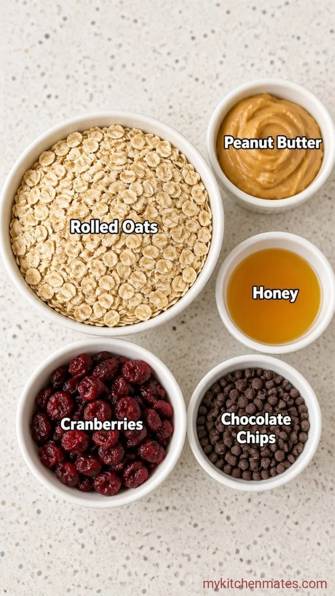 No-Bake Chewy Granola Bars (Just 5 Ingredients) Ingredients
