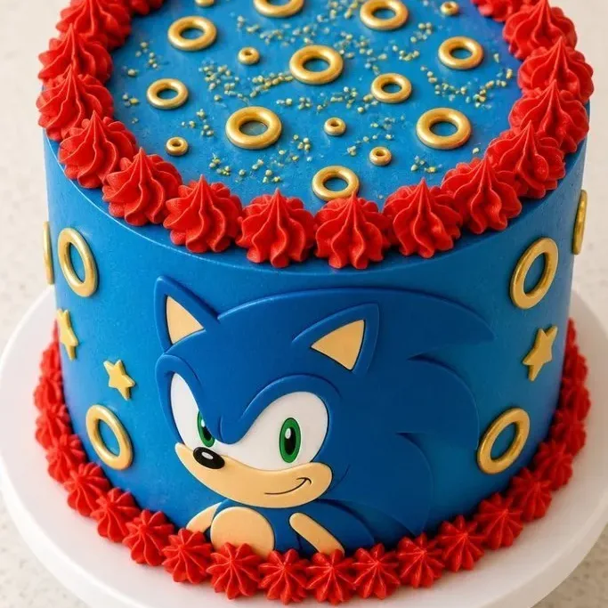 Sonic Birthday Cake