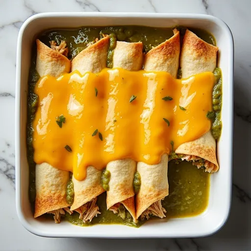 Sour Cream and Verde Chicken Enchiladas