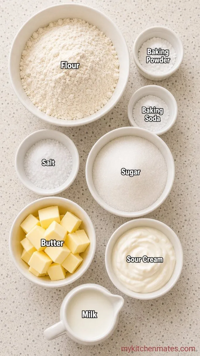 Fluffy Sour Cream Biscuits Ingredients
