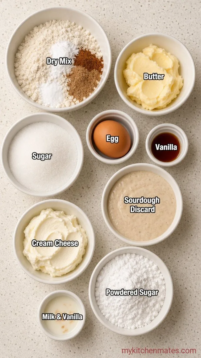 Soft and Chewy Sourdough Christmas Cookies Ingredients