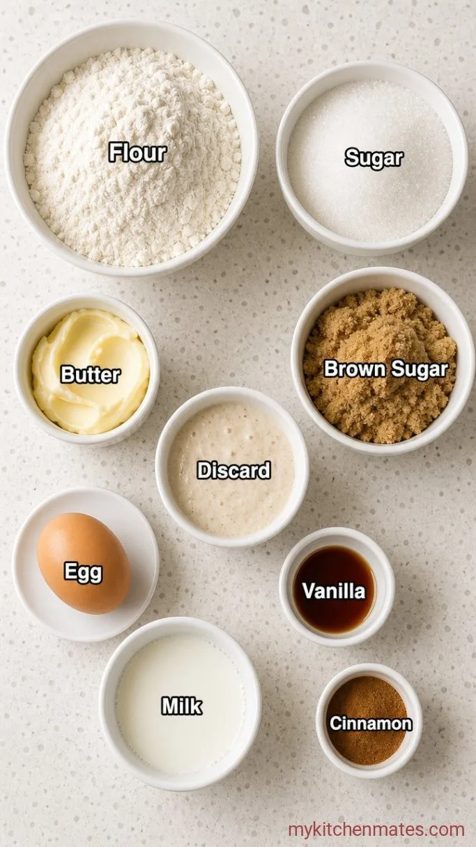 Sourdough Discard Coffee Cake (Ready in Under an Hour) Ingredients